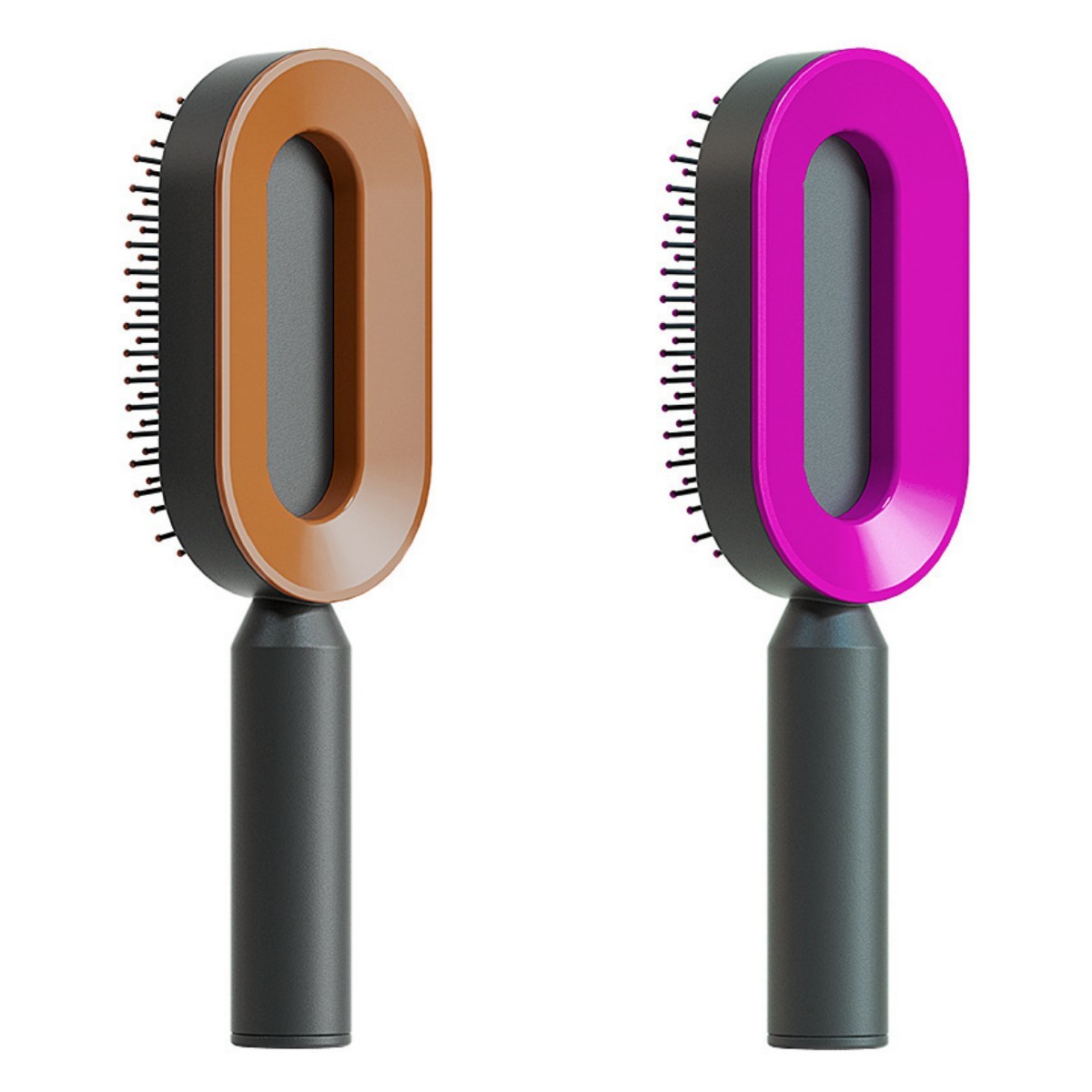 Self Cleaning Hair Brush For Women One-key Cleaning Hair Loss Airbag Massage Scalp Comb Anti-Static Hairbrush - Viral Pulse