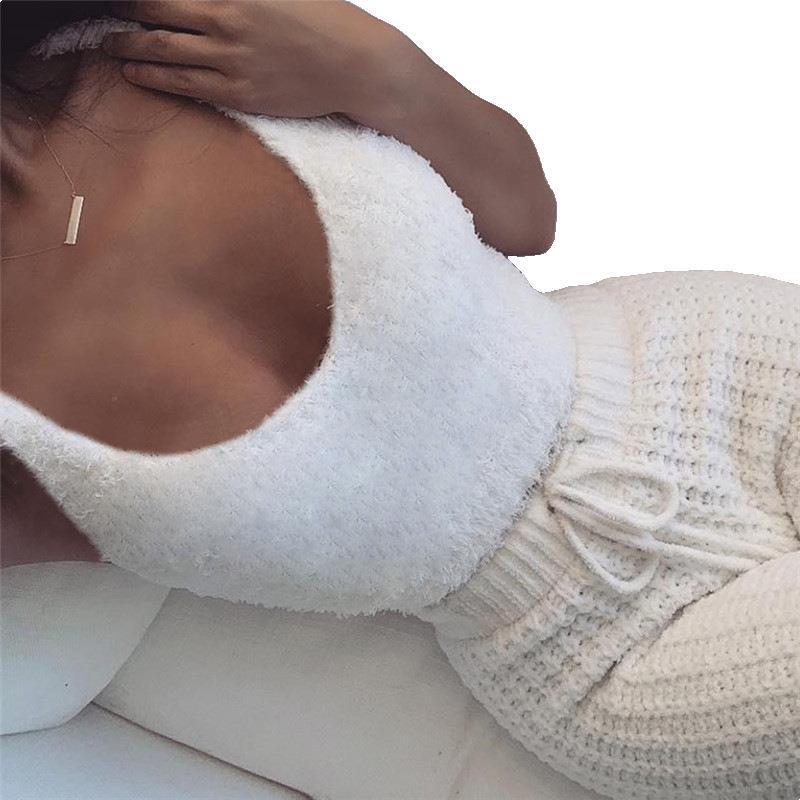 3pcs Womens Clothing Long Sleeve Crop Tank Top And Drawstring Shorts Pajama Set - Viral Pulse