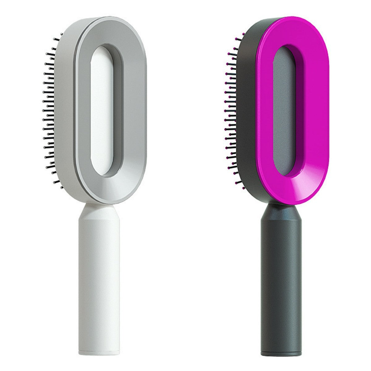 Self Cleaning Hair Brush For Women One-key Cleaning Hair Loss Airbag Massage Scalp Comb Anti-Static Hairbrush - Viral Pulse