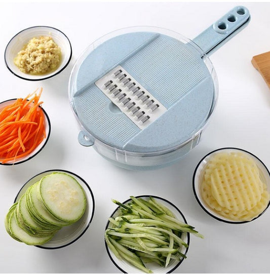 8 In 1 Mandoline Slicer Vegetable Slicer Potato Peeler Carrot Onion Grater With Strainer Vegetable Cutter Kitchen Accessories - Viral Pulse