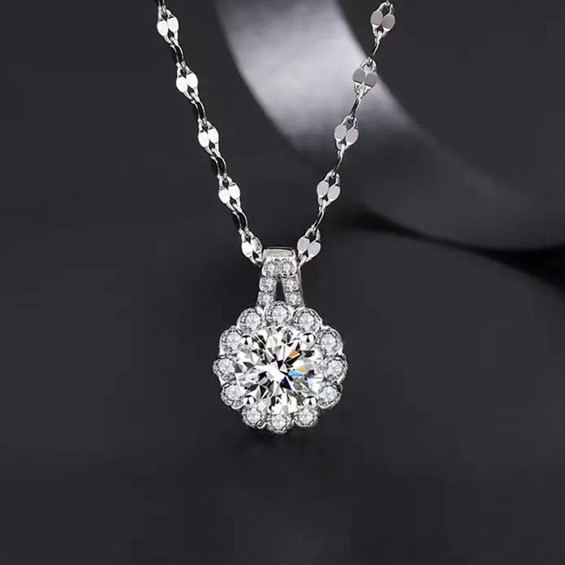 925 Sterling Silver Zircon Necklace For Women