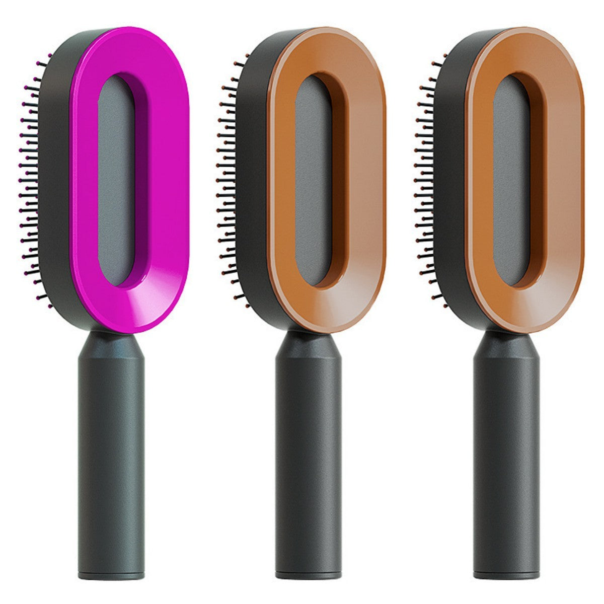 Self Cleaning Hair Brush For Women One-key Cleaning Hair Loss Airbag Massage Scalp Comb Anti-Static Hairbrush - Viral Pulse