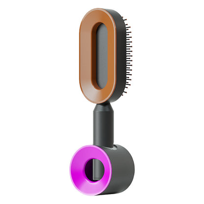 Self Cleaning Hair Brush For Women One-key Cleaning Hair Loss Airbag Massage Scalp Comb Anti-Static Hairbrush - Viral Pulse