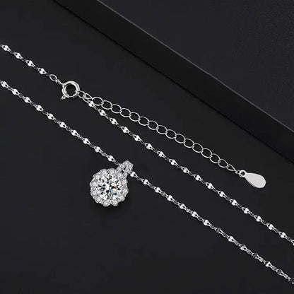 925 Sterling Silver Zircon Necklace For Women